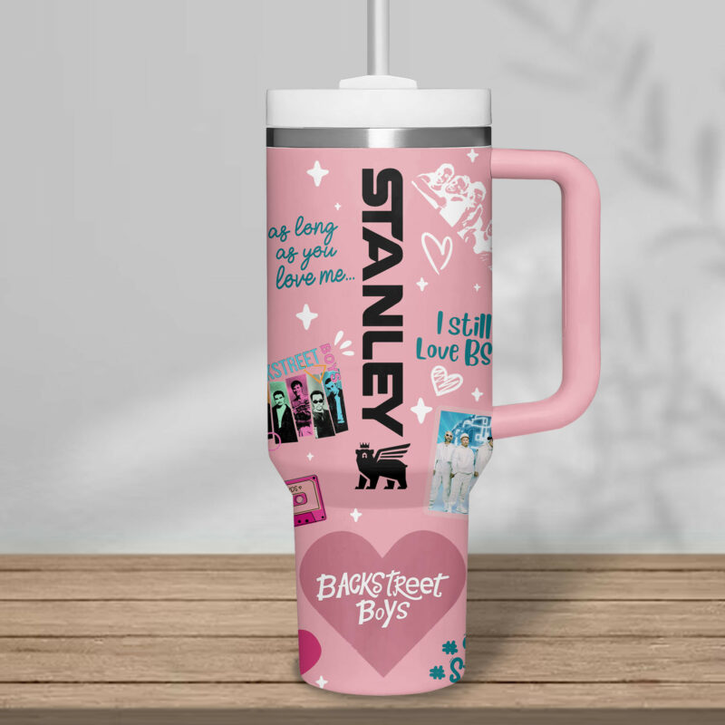 Backstreet Boys Music Custom Stanley Quencher 40oz Stainless Steel Tumbler With Handle - Threewoofs - Image 4