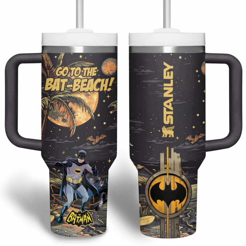 Batman Movies Custom Stanley Quencher 40oz Stainless Steel Tumbler With Handle - Threewoofs - Image 2