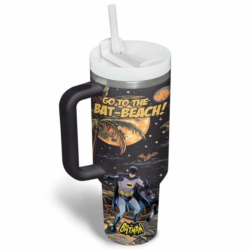 Batman Movies Custom Stanley Quencher 40oz Stainless Steel Tumbler With Handle - Threewoofs - Image 3