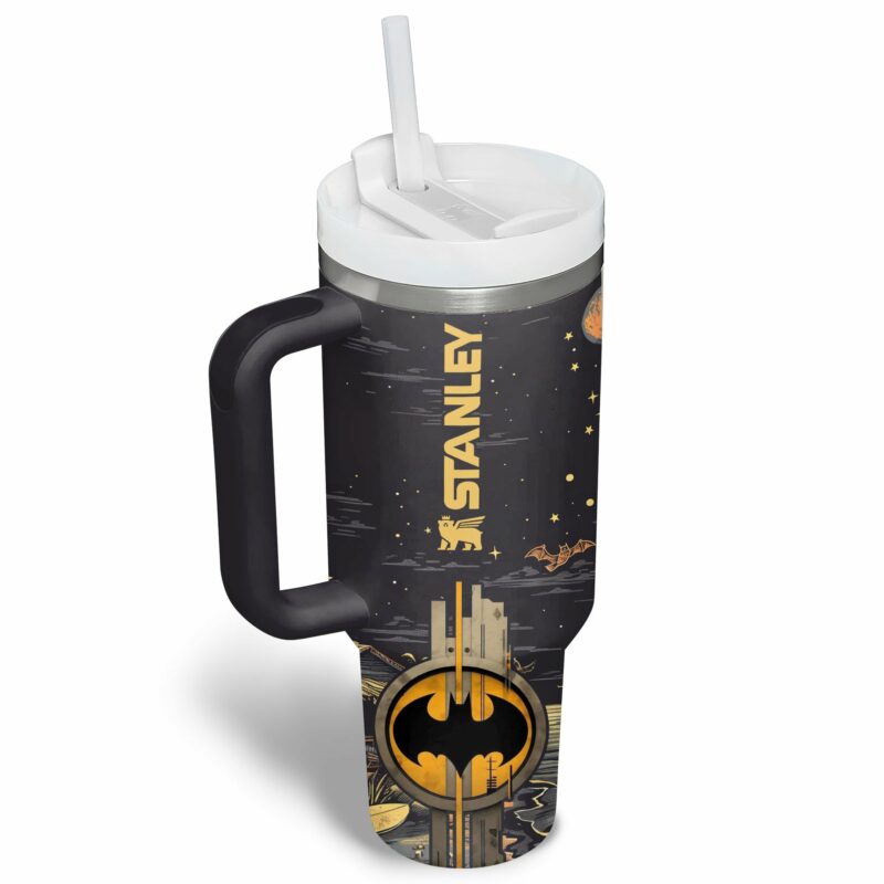 Batman Movies Custom Stanley Quencher 40oz Stainless Steel Tumbler With Handle - Threewoofs - Image 4