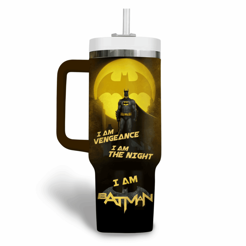 Batman Movies Custom Stanley Quencher 40oz Stainless Steel Tumbler With Handle - Threewoofs - Image 3