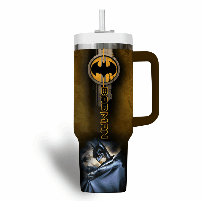 Batman Movies Custom Stanley Quencher 40oz Stainless Steel Tumbler With Handle - Threewoofs - Image 4