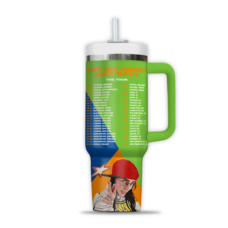 Billie Eilish Music Custom Stanley Quencher 40oz Stainless Steel Tumbler With Handle - Threewoofs - Image 3