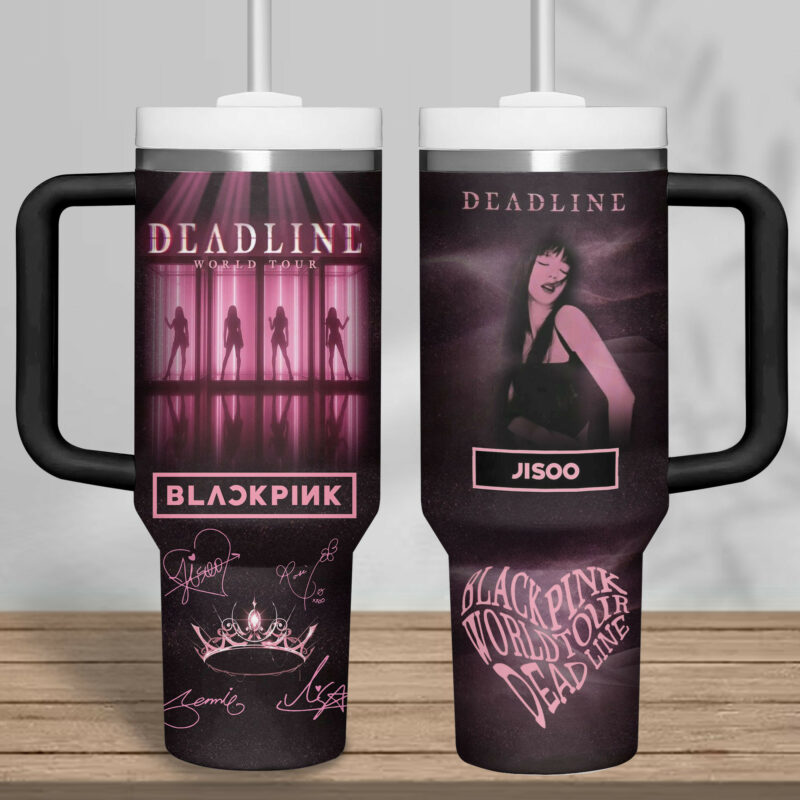 Blackpink Music Custom Stanley Quencher 40oz Stainless Steel Tumbler With Handle - Threewoofs - Image 3
