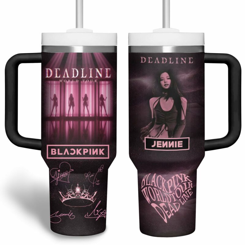 Blackpink Music Custom Stanley Quencher 40oz Stainless Steel Tumbler With Handle - Threewoofs - Image 2
