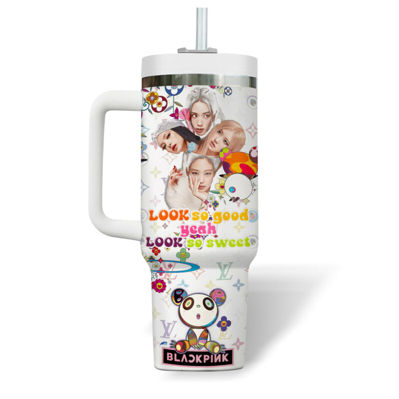 Blackpink Music Custom Stanley Quencher 40oz Stainless Steel Tumbler With Handle - Threewoofs - Image 4