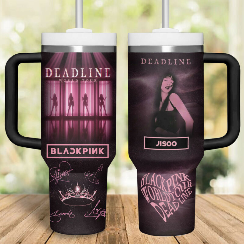 Blackpink Music Custom Stanley Quencher 40oz Stainless Steel Tumbler With Handle - Threewoofs - Image 4
