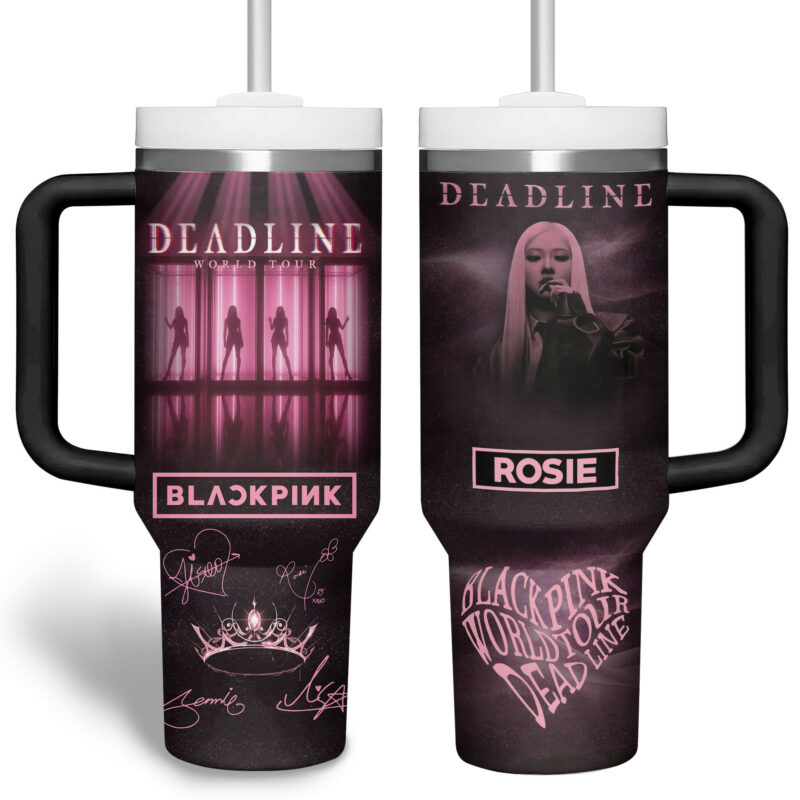 Blackpink Music Custom Stanley Quencher 40oz Stainless Steel Tumbler With Handle - Threewoofs - Image 2