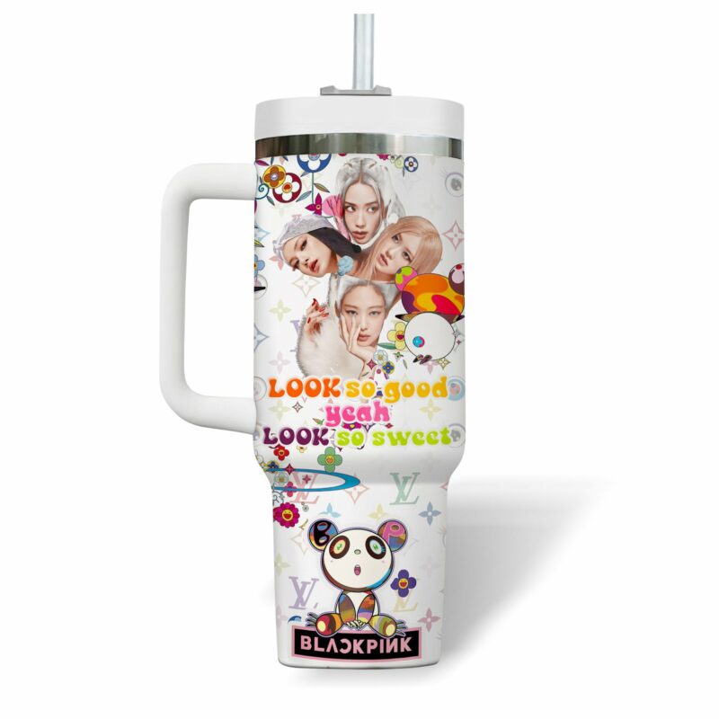 Blackpink Music Custom Stanley Quencher 40oz Stainless Steel Tumbler With Handle - Threewoofs - Image 4