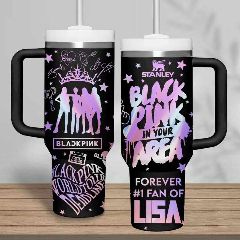 Blackpink Music Custom Stanley Quencher 40oz Stainless Steel Tumbler With Handle - Threewoofs