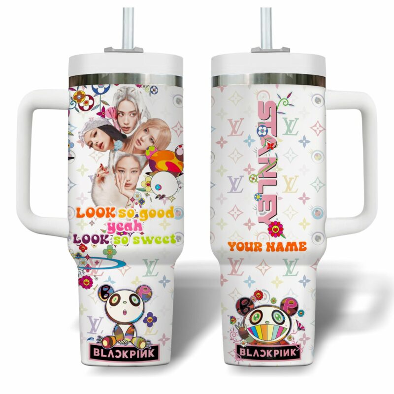 Blackpink Music Custom Stanley Quencher 40oz Stainless Steel Tumbler With Handle - Threewoofs - Image 3