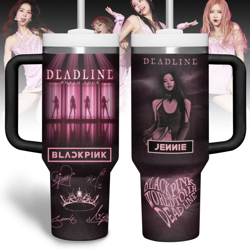Blackpink Music Custom Stanley Quencher 40oz Stainless Steel Tumbler With Handle - Threewoofs - Image 5