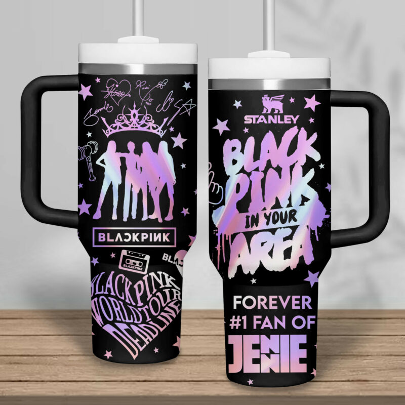 Blackpink Music Custom Stanley Quencher 40oz Stainless Steel Tumbler With Handle - Threewoofs