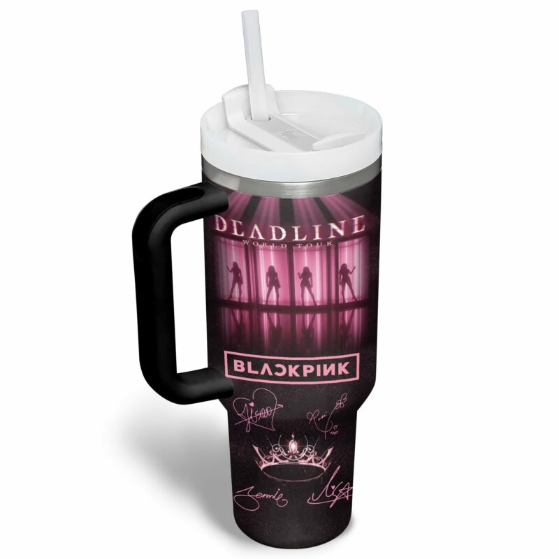 Blackpink Music Custom Stanley Quencher 40oz Stainless Steel Tumbler With Handle - Threewoofs - Image 6