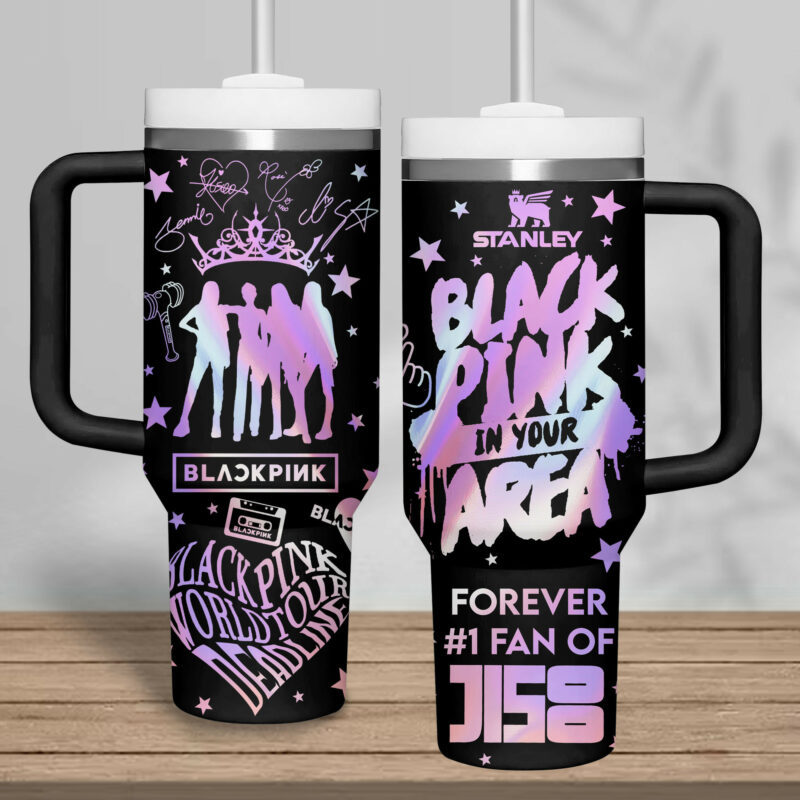 Blackpink Music Custom Stanley Quencher 40oz Stainless Steel Tumbler With Handle - Threewoofs