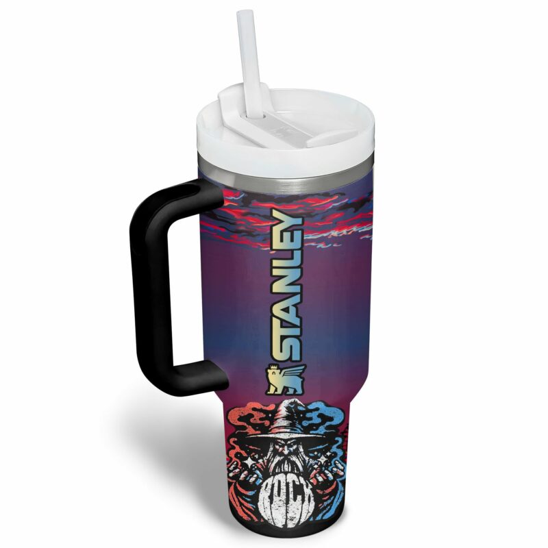 Boardwalk Rock Music Custom Stanley Quencher 40oz Stainless Steel Tumbler With Handle - Threewoofs - Image 2