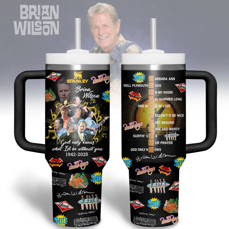 Brian Wilson Music Custom Stanley Quencher 40oz Stainless Steel Tumbler With Handle - Threewoofs - Image 4