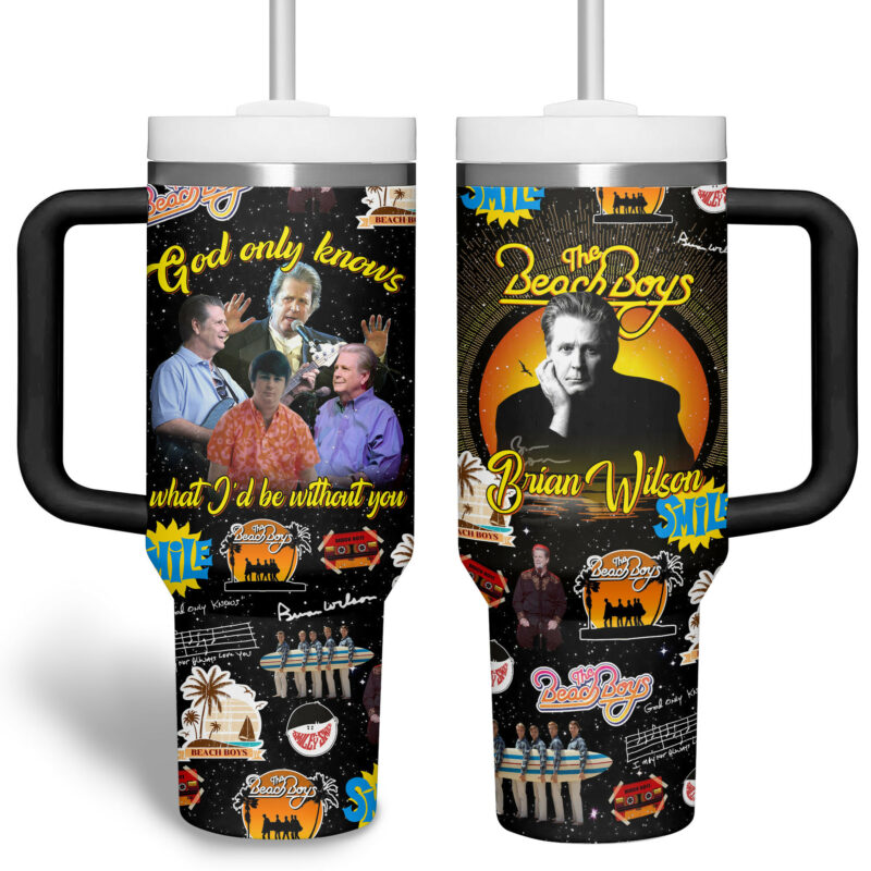Brian Wilson Music Custom Stanley Quencher 40oz Stainless Steel Tumbler With Handle - Threewoofs - Image 2