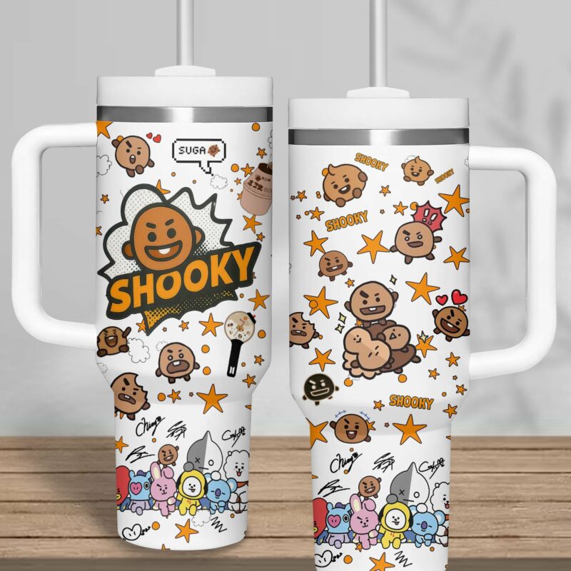BTS Music Custom Stanley Quencher 40oz Stainless Steel Tumbler With Handle - Threewoofs