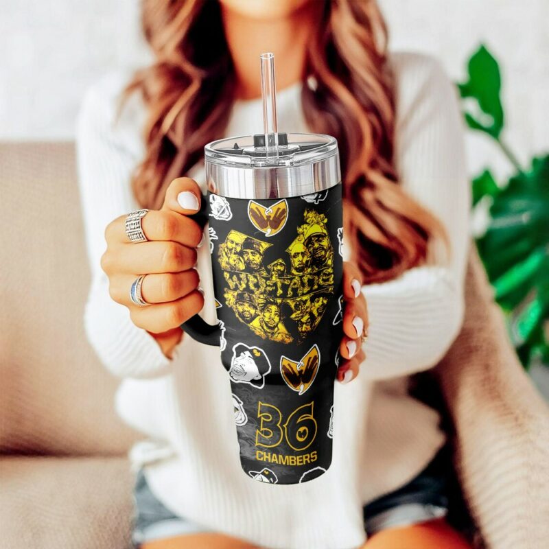 Wu-Tang Clan Music Custom Stanley Quencher 40oz Stainless Steel Tumbler With Handle - Threewoofs - Image 3