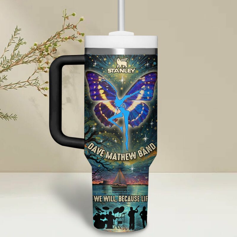 Dave Matthews Music Custom Stanley Quencher 40oz Stainless Steel Tumbler With Handle - Threewoofs - Image 4