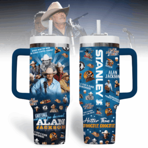 Alan Jackson Music Custom Stanley Quencher 40oz Stainless Steel Tumbler With Handle - Threewoofs