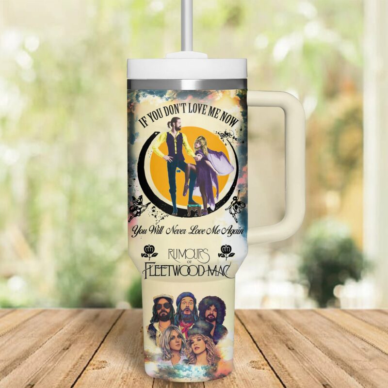 Fleetwood Mac Music Custom Stanley Quencher 40oz Stainless Steel Tumbler With Handle - Threewoofs - Image 5