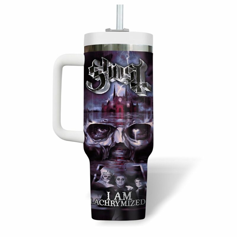 Ghost Band Music Custom Stanley Quencher 40oz Stainless Steel Tumbler With Handle - Threewoofs - Image 3