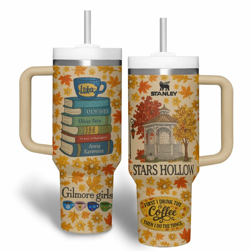Gilmore Girls TV Series Custom Stanley Quencher 40oz Stainless Steel Tumbler With Handle - Threewoofs - Image 2