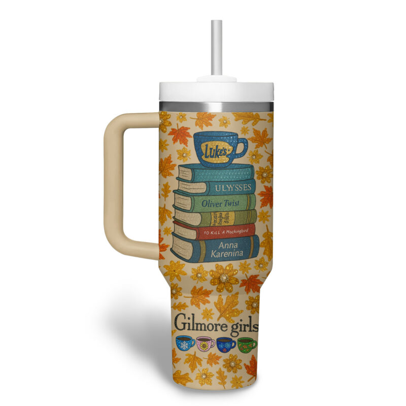 Gilmore Girls TV Series Custom Stanley Quencher 40oz Stainless Steel Tumbler With Handle - Threewoofs - Image 3