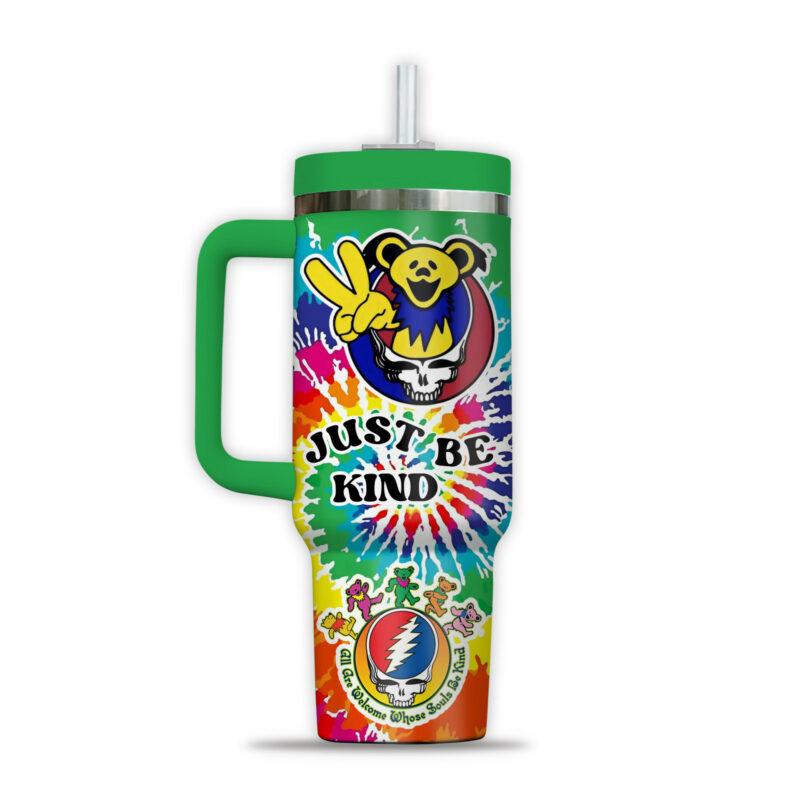 Grateful Dead Music Custom Stanley Quencher 40oz Stainless Steel Tumbler With Handle - Threewoofs - Image 3