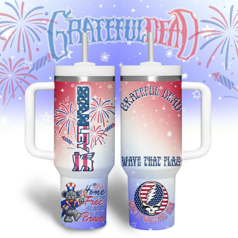 Grateful Dead Music Custom Stanley Quencher 40oz Stainless Steel Tumbler With Handle - Threewoofs - Image 6