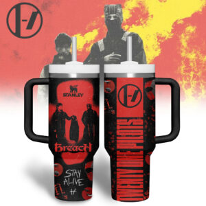 Twenty One Pilots Music Custom Stanley Quencher 40oz Stainless Steel Tumbler With Handle - Threewoofs