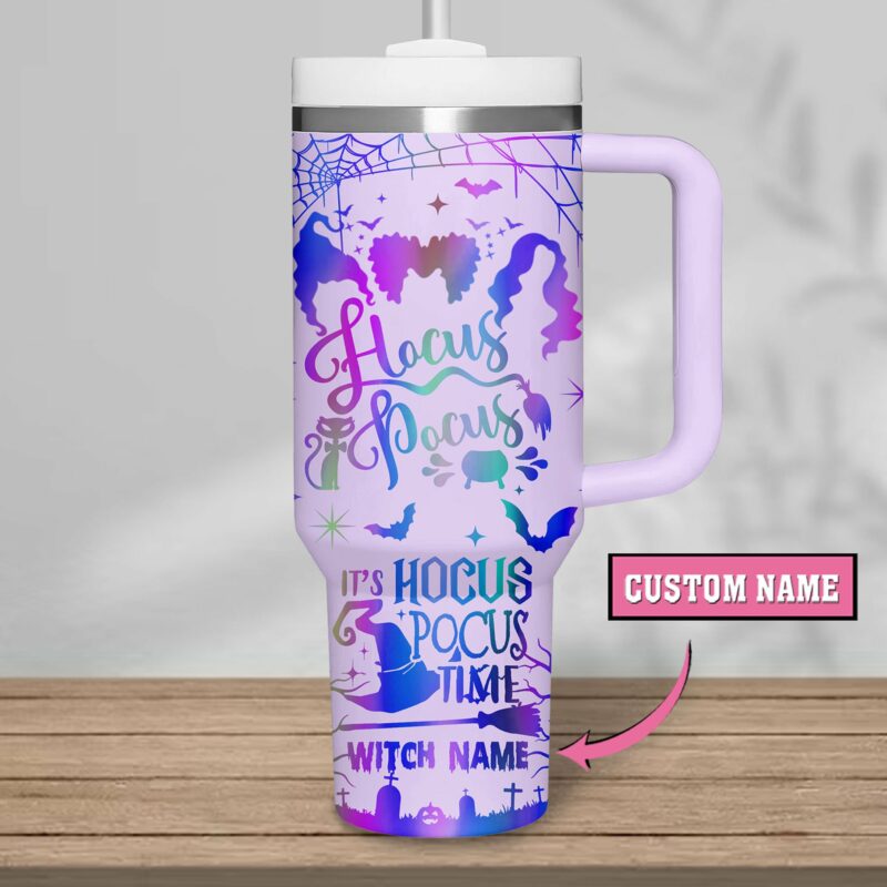 Hocus Pocus Movies Custom Stanley Quencher 40oz Stainless Steel Tumbler With Handle - Threewoofs - Image 3