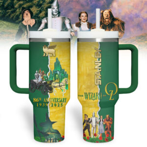 The Wizard of Oz Movies Custom Stanley Quencher 40oz Stainless Steel Tumbler With Handle - Threewoofs