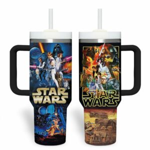 Star Wars Movies Custom Stanley Quencher 40oz Stainless Steel Tumbler With Handle - Threewoofs