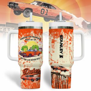 The Dukes of Hazzard Movies Custom Stanley Quencher 40oz Stainless Steel Tumbler With Handle - Threewoofs