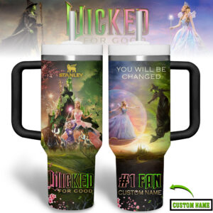 Wicked Movies Custom Stanley Quencher 40oz Stainless Steel Tumbler With Handle - Threewoofs