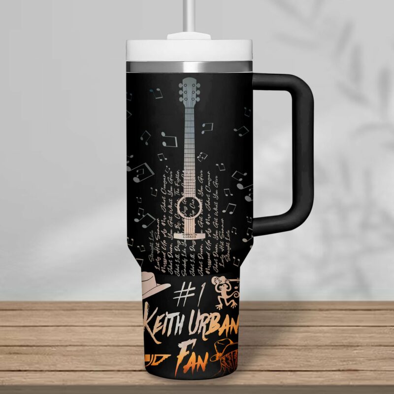 Keith Urban Music Custom Stanley Quencher 40oz Stainless Steel Tumbler With Handle - Threewoofs - Image 4