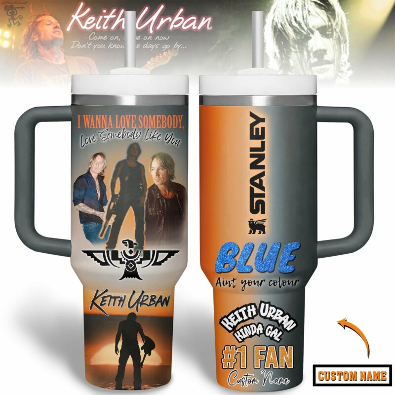 Keith Urban Music Custom Stanley Quencher 40oz Stainless Steel Tumbler With Handle - Threewoofs