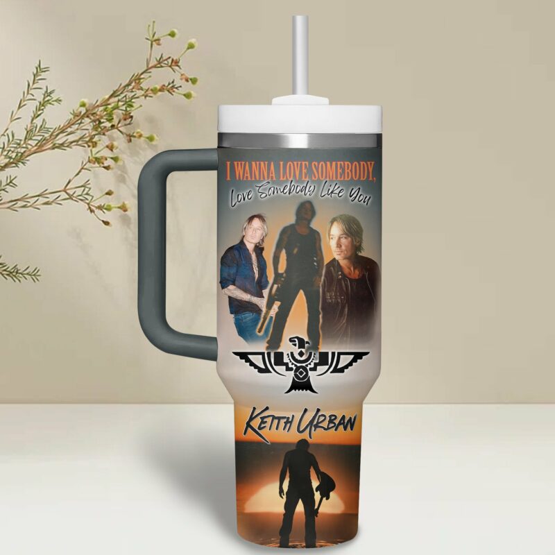 Keith Urban Music Custom Stanley Quencher 40oz Stainless Steel Tumbler With Handle - Threewoofs - Image 4