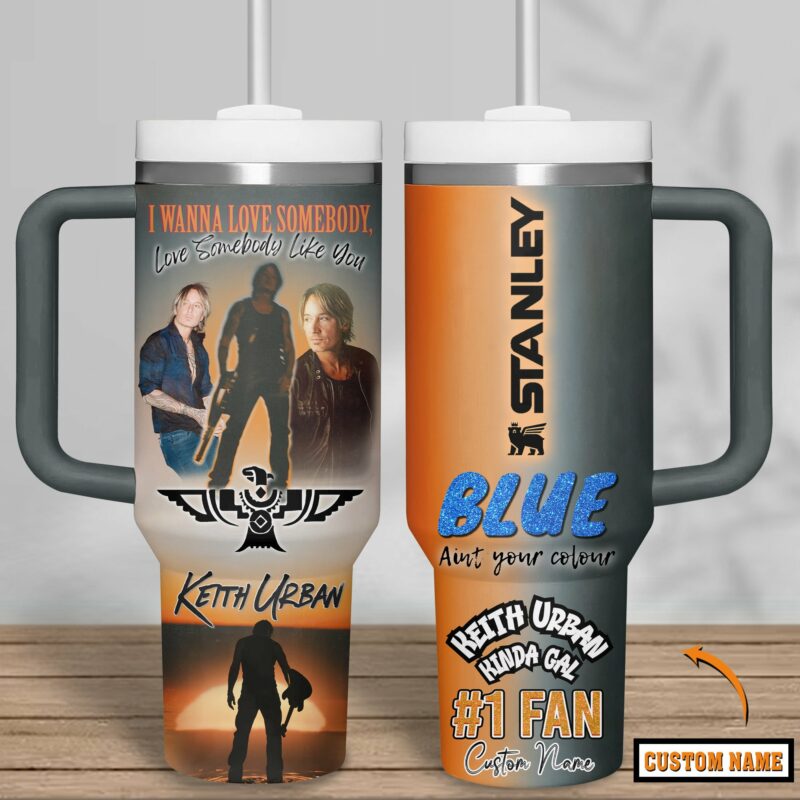 Keith Urban Music Custom Stanley Quencher 40oz Stainless Steel Tumbler With Handle - Threewoofs - Image 3