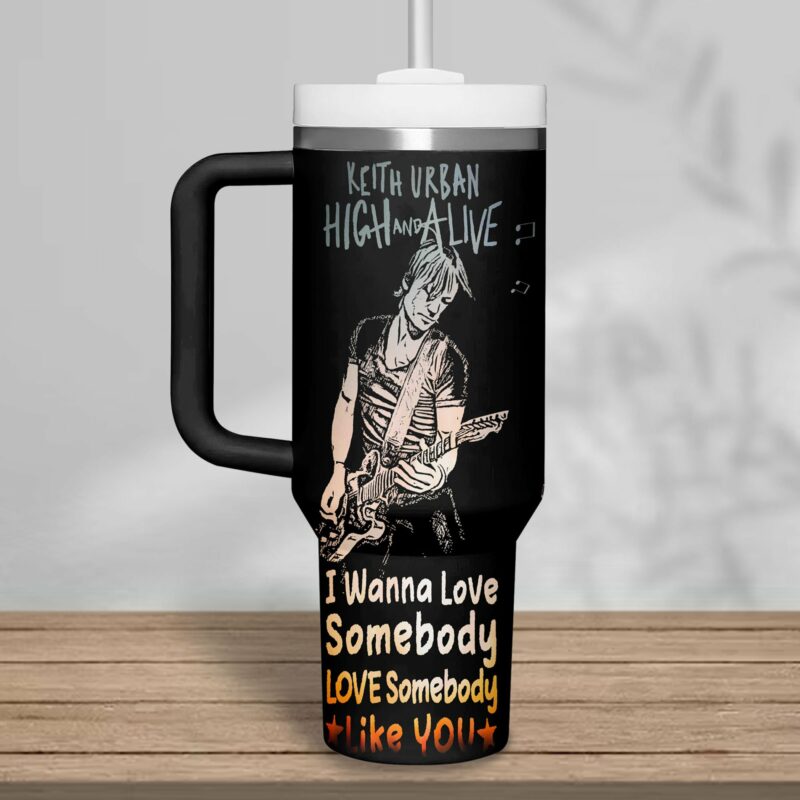 Keith Urban Music Custom Stanley Quencher 40oz Stainless Steel Tumbler With Handle - Threewoofs - Image 3