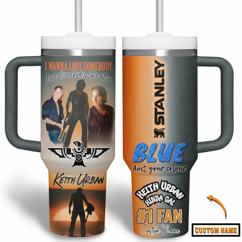 Keith Urban Music Custom Stanley Quencher 40oz Stainless Steel Tumbler With Handle - Threewoofs - Image 2