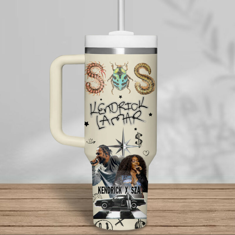 Kendrick Lamar Music Custom Stanley Quencher 40oz Stainless Steel Tumbler With Handle - Threewoofs - Image 3
