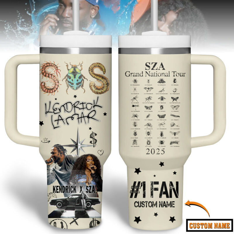 Kendrick Lamar Music Custom Stanley Quencher 40oz Stainless Steel Tumbler With Handle - Threewoofs