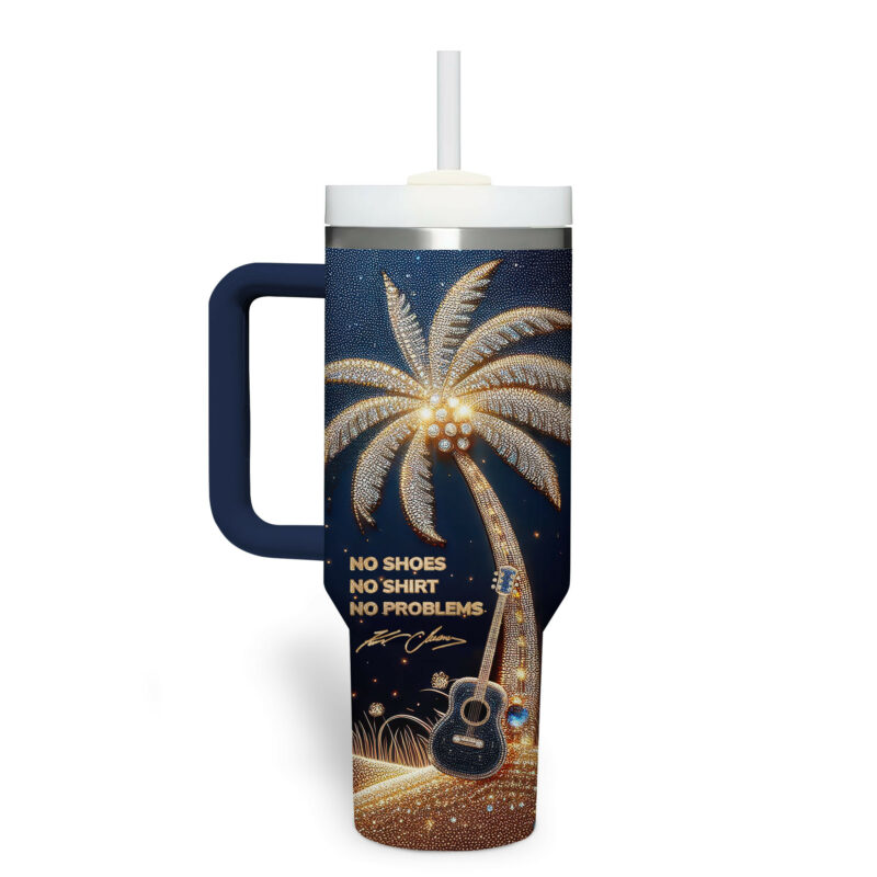Kenny Chesney Music Custom Stanley Quencher 40oz Stainless Steel Tumbler With Handle - Threewoofs - Image 3