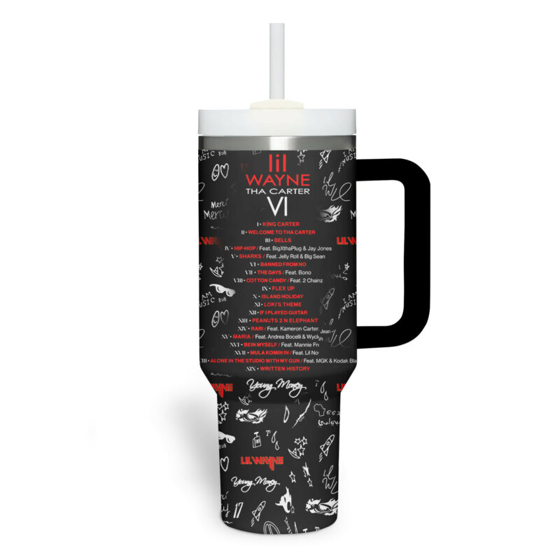Lil Wayne Music Custom Stanley Quencher 40oz Stainless Steel Tumbler With Handle - Threewoofs - Image 4