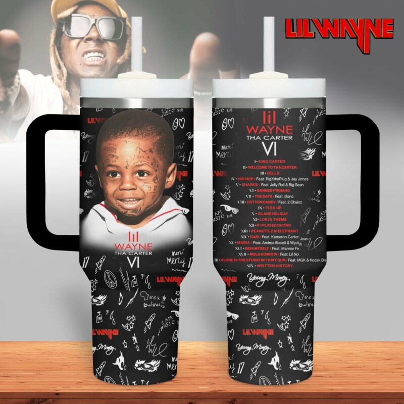 Lil Wayne Music Custom Stanley Quencher 40oz Stainless Steel Tumbler With Handle - Threewoofs