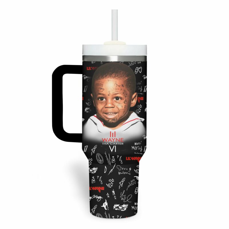 Lil Wayne Music Custom Stanley Quencher 40oz Stainless Steel Tumbler With Handle - Threewoofs - Image 3